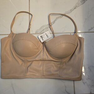 Charlotte Russe Faux Leather Corset L